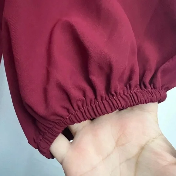 BloomChic Plum Square-Neck Ruffle Midi Dress - Picture 6 of 8